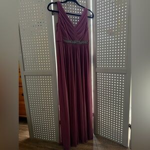 David's Bridal Plum Maxi Dress